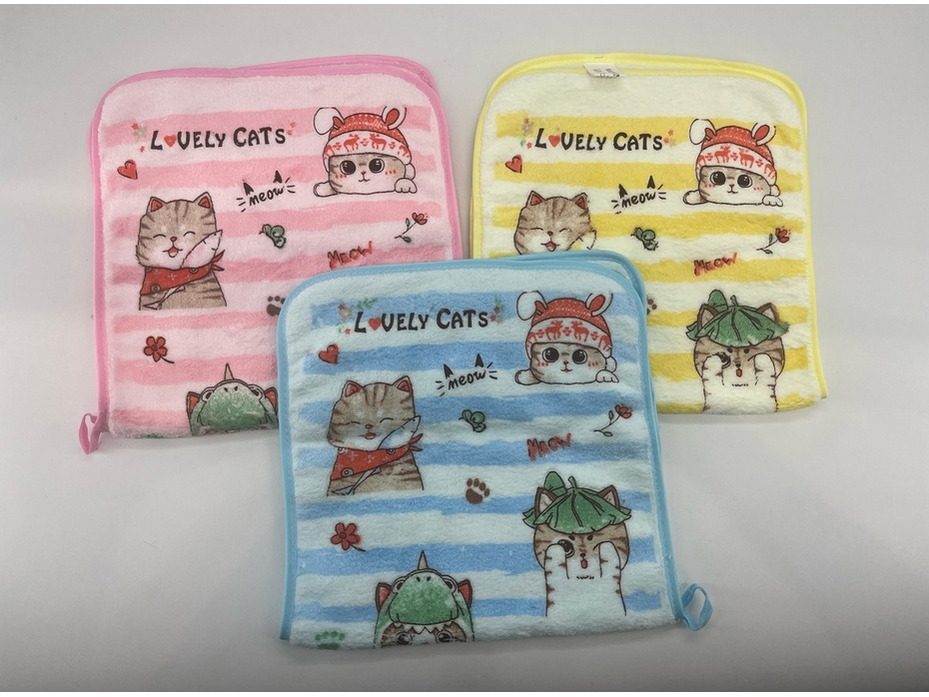 Полотенце 1802407 Забавные котики микрофибра 25*50 / 7-я Полотенце 1802407 Забавные котики микрофибра 25*50 / 7-я