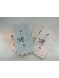 Полотенце 3004259 Цветы и бабочка махровое 35*75 / 7-я Полотенце 3004259 Цветы и бабочка махровое 35*75 / 7-я
