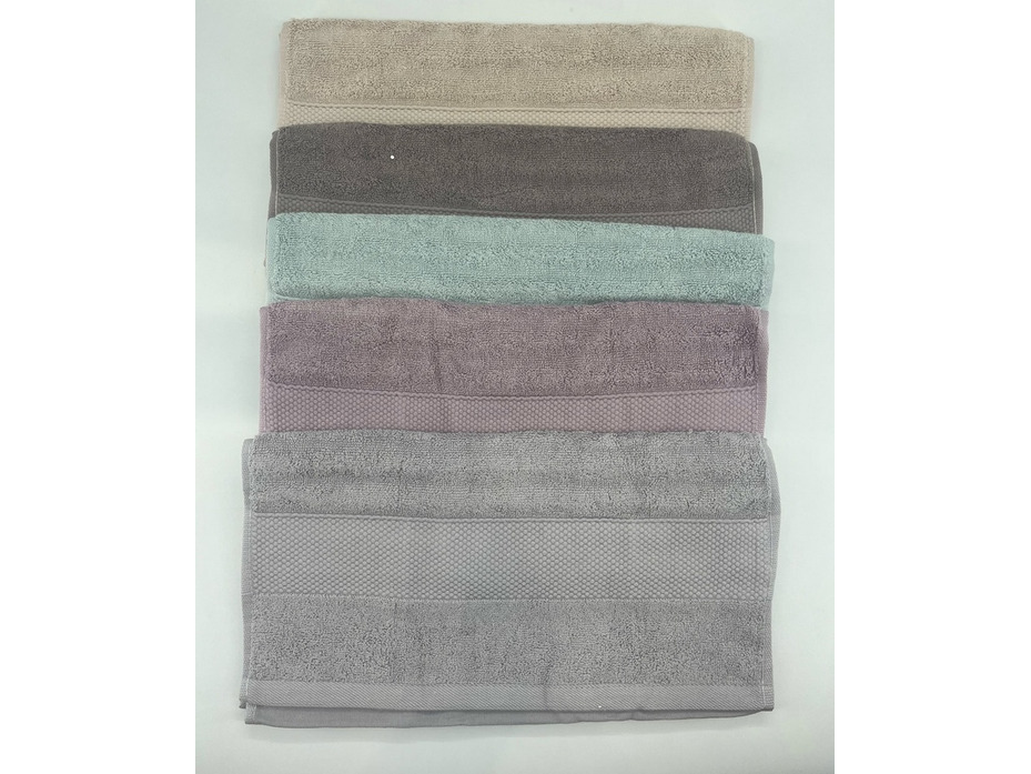Полотенце 1504251 Однотонное с бордюром махровое 35*75 / 7-я