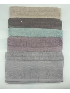 Полотенце 1504251 Однотонное с бордюром махровое 35*75 / 7-я