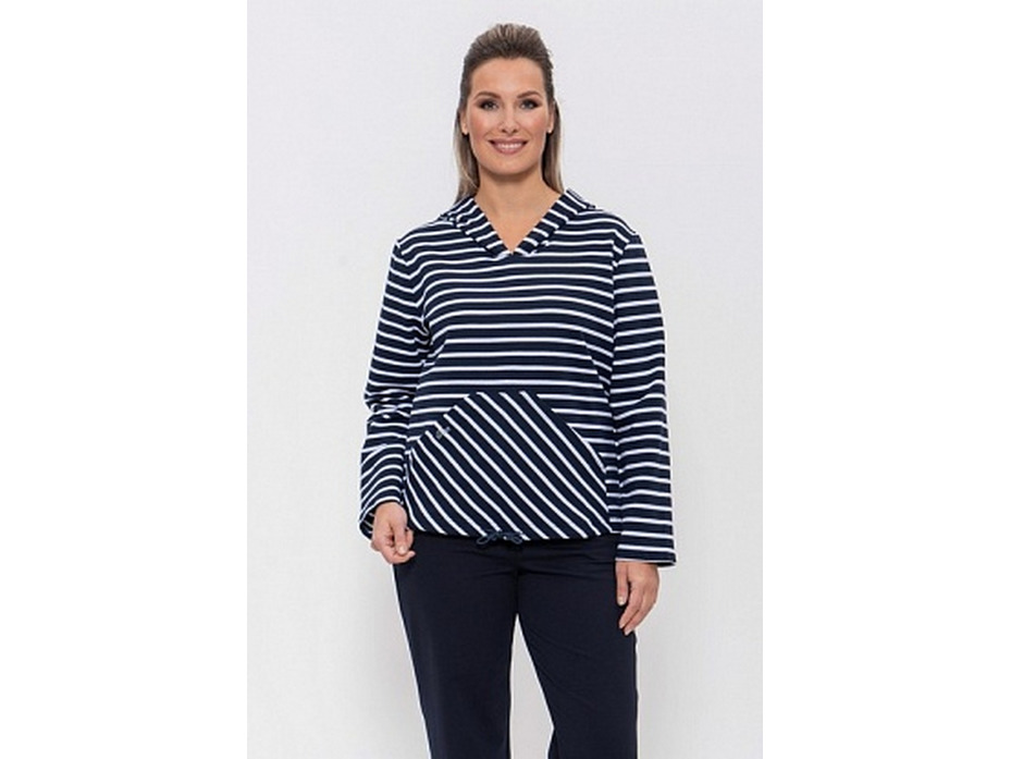 Костюм женский с капюшоном, лонгслив и брюки 922 / Cleo