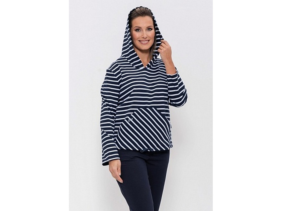 Костюм женский с капюшоном, лонгслив и брюки 922 / Cleo