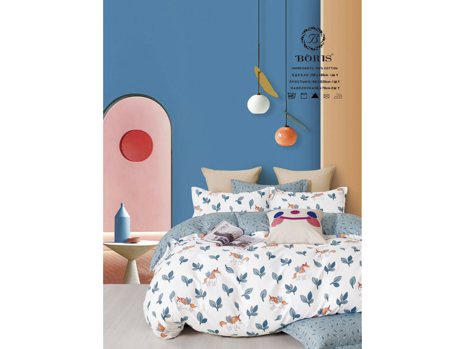 Постельное белье с одеялом Ob 07 полисатин 1,5 сп / Boris