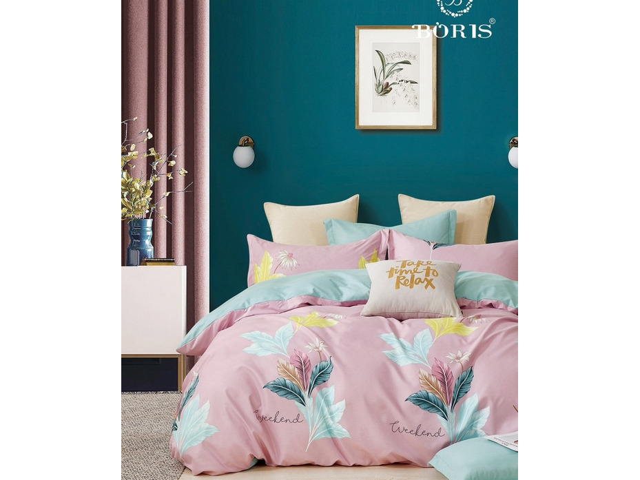 Постельное белье с простыней на резинке 0199 полисатин Евро сп / Boris Постельное белье с простыней на резинке 0199 полисатин Евро сп / Boris