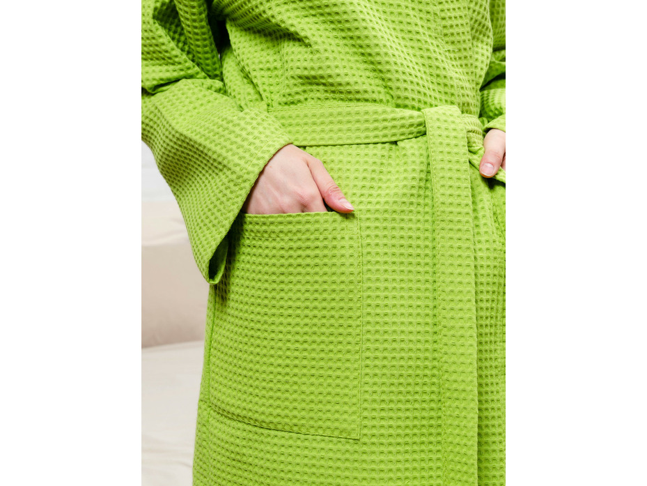 Халат - кимоно унисекс удлиненный вафельный, цветной / Ашма