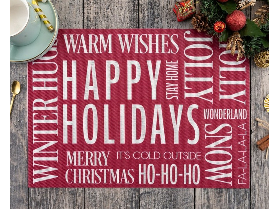 Салфетка 4780309 Happy Holidays пвх 29*40 / Доляна Салфетка 4780309 Happy Holidays пвх 29*40 / Доляна