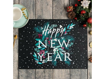 Салфетка 6851497 Happy New Year пвх 29*40 / Доляна Салфетка 6851497 Happy New Year пвх 29*40 / Доляна