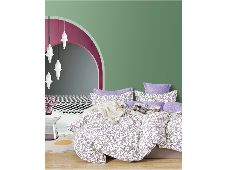 Постельное белье 7273 сатин 1,5 сп / Butterfly