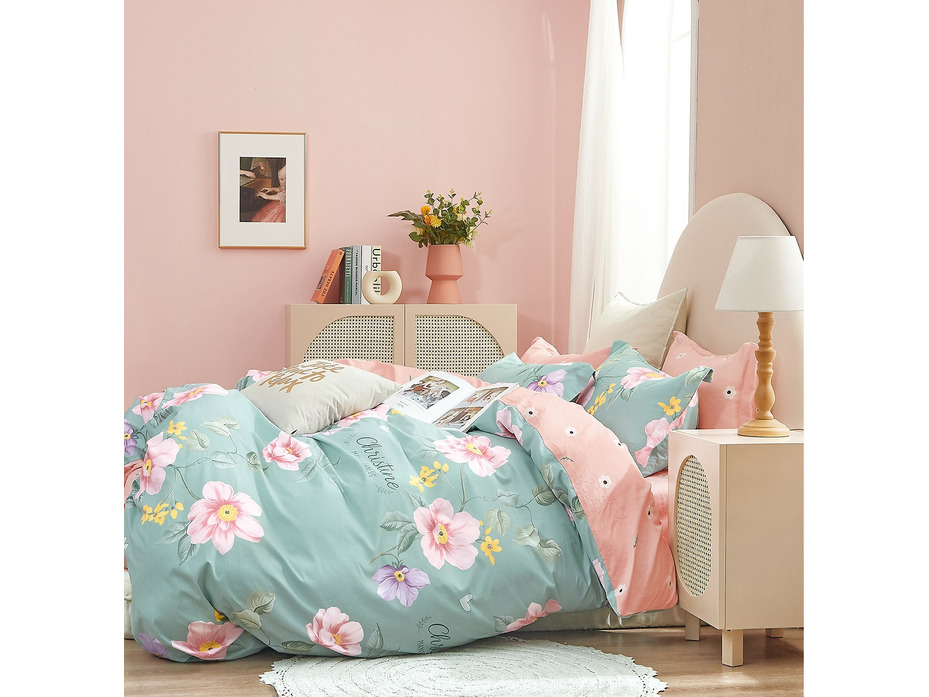 Постельное белье 907 сатин Евро сп / Butterfly