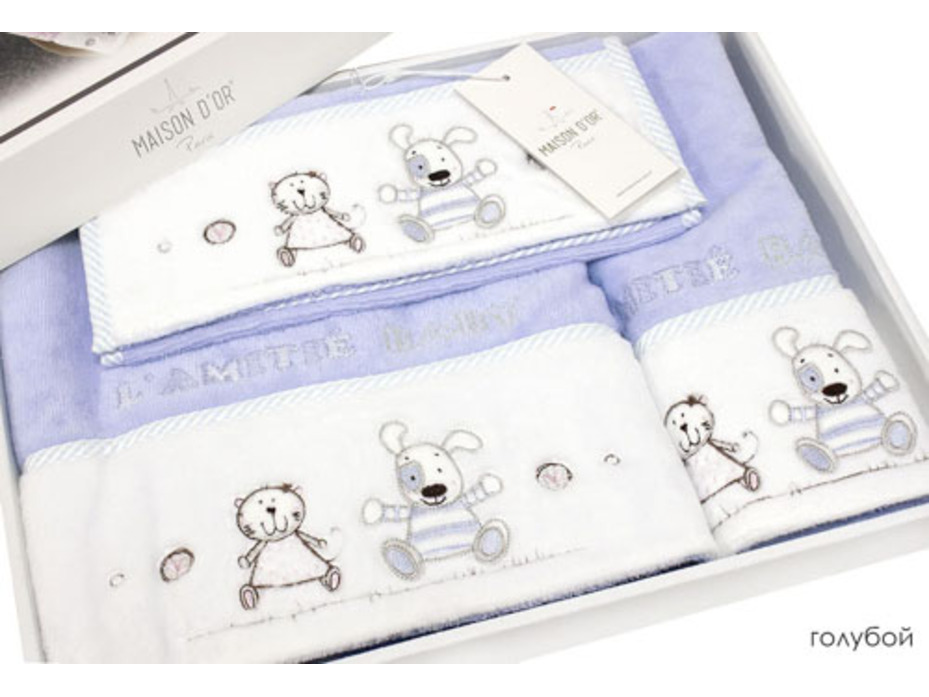 Набор детских полотенец Lamite велюрово-махровые в подарочной упаковке (30*50, 50*70, 70*130) / Maison dor