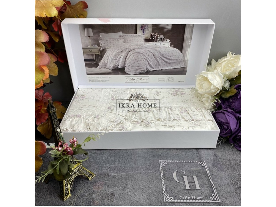 Постельное белье Tomurcuk сатин делюкс Евро сп / Gelin Home