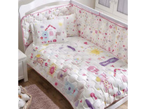 Набор в кроватку Бортики и постельное белье с одеялом Uyku seti happy dogs ранфорс для новорожденных / Tac