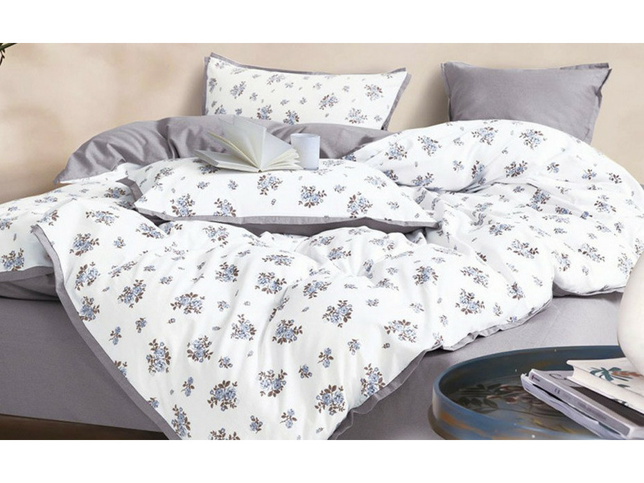 Постельное белье с простыней на резинке 2082-6/180 фланель Евро / Asabella