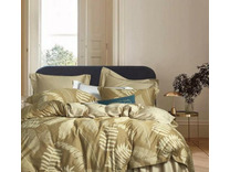 Постельное белье с простыней на резинке 160 Safro сатин премиум Евро сп / Sharmes