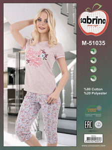 Костюм женский, футболка и капри M51035 / Sabrina