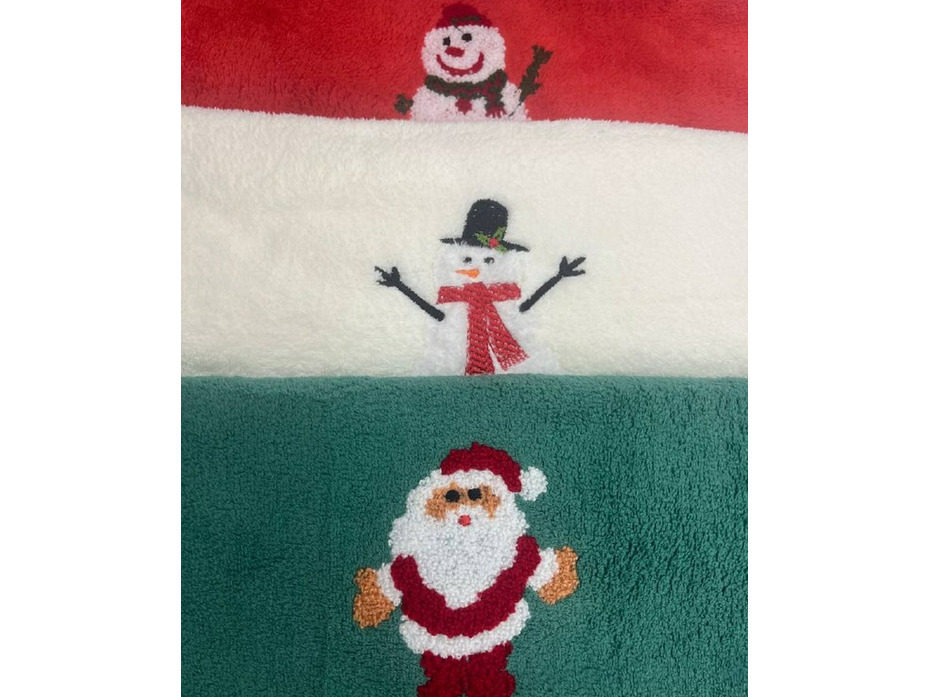 Полотенце 10041097 Санта и снеговик НГ микрофибра 35*75 / 7-я Полотенце 10041097 Санта и снеговик НГ микрофибра 35*75 / 7-я