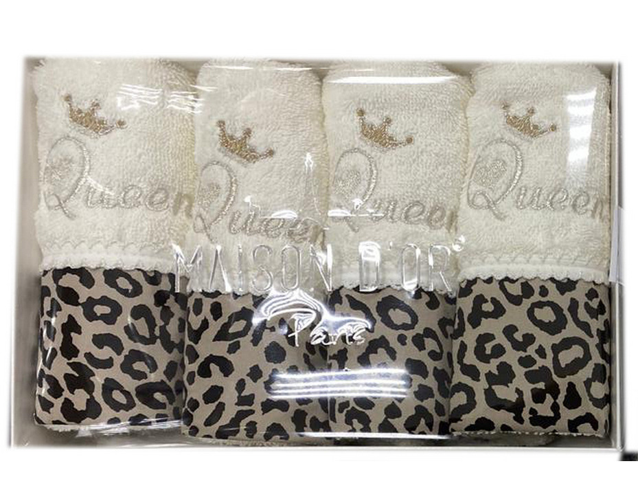 Набор полотенец Queen махровые (30*50, 4 шт) / Maison Dor