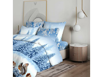 Постельное белье 4112 (20) Белочки бязь Евро сп / Василиса