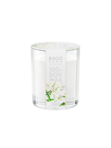 Белый жасмин BGA0804, Свеча в стеклянном стакане / Bago Home
