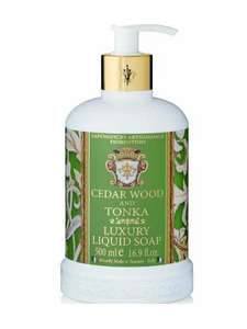 Жидкое мыло Cedarwood and tonka с ароматом кедрового дерева и бобов тонка, 500 мл / Saponificio Artigianale Fiorentino