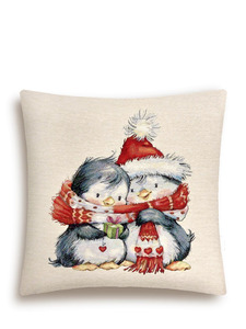 Наволочка декоративная 241340 Пингвины гобелен 45*45 / Le Gobelin