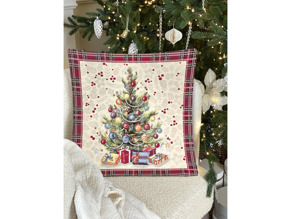 Наволочка декоративная 2413727 Елочка гобелен 45*45 / Le Gobelen