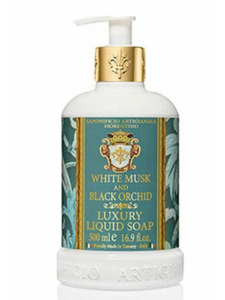 Жидкое мыло white musk and black orchid с ароматом белого мускуса и черной орхидеи, 500 мл / Saponificio Artigianale Fiorentino