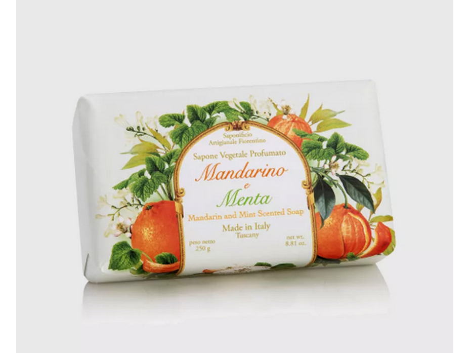 Мыло Tangerine and Mint с ароматом мандарина и мяты, 250 гр / Saponificio Artigianale Fiorentino