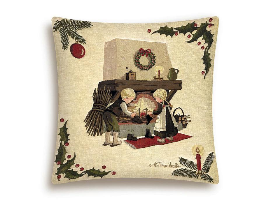 Наволочка декоративная 2414996 Доброе тепло Бельгия гобелен 45*45 / Le Gobelin