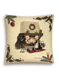 Наволочка декоративная 2414996 Доброе тепло Бельгия гобелен 45*45 / Le Gobelin