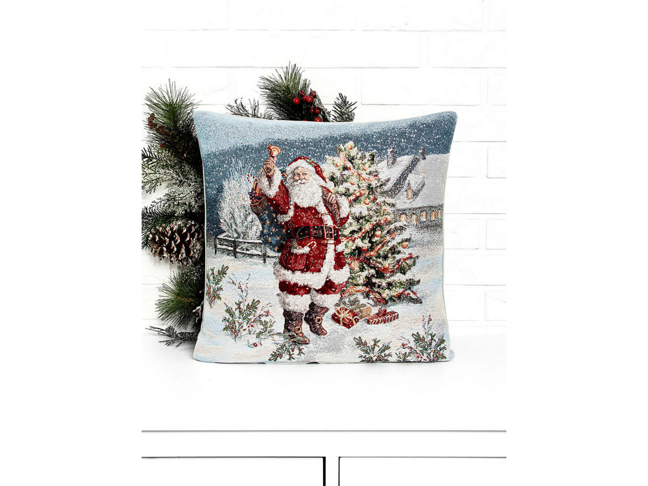 Наволочка декоративная 05167 Угощение от Санты колокольчик гобелен 45*45 / Le Gobelin