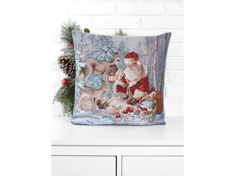 Наволочка декоративная 01287 Угощение от Санты гобелен 45*45 / Le Gobelin