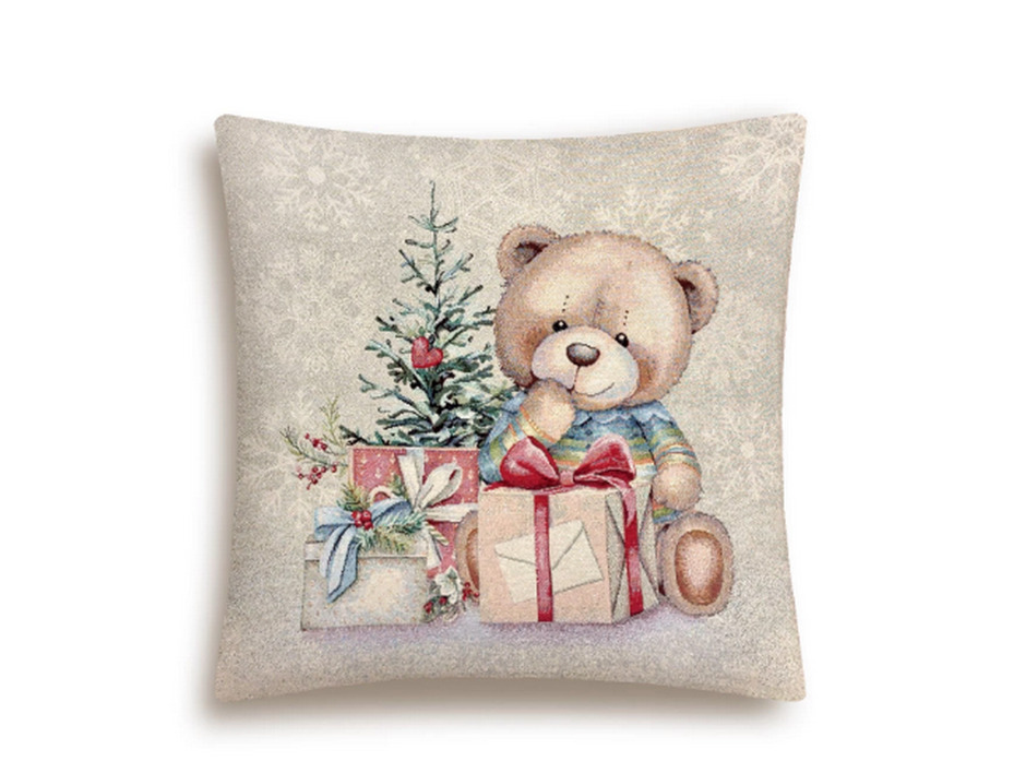Наволочка декоративная 2413395 Мишка у елки гобелен 45*45 / Le Gobelin
