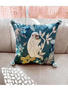 Наволочка декоративная Jungle Monkey хлопковая 45*45 / Arya