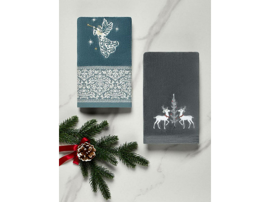 Полотенце Reindeers Рождество велюрово-махровое 40*60 / Arya