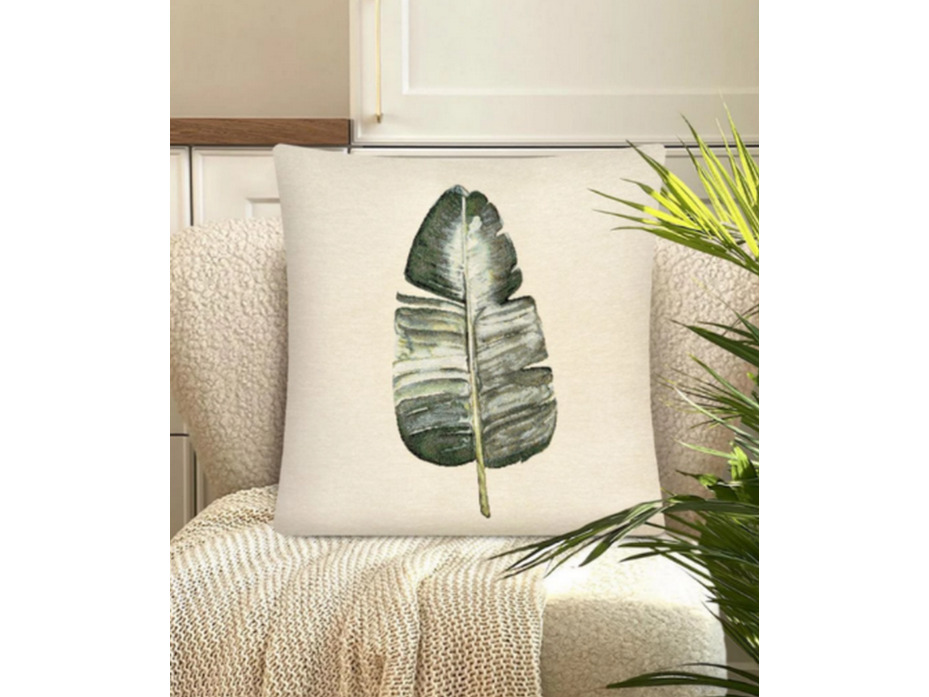 Наволочка декоративная 2412679 Скандинавские растения Лист гобелен 45*45 / Le Gobelin