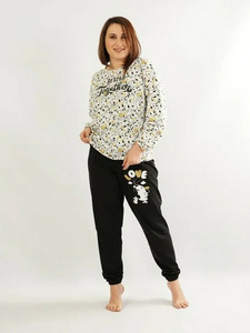 Пижама домашняя, лонгслив и брюки 103046 2839 Друзья / Vienetta Пижама домашняя, лонгслив и брюки 103046 2839 Друзья / Vienetta