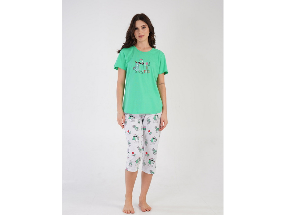 Пижама женская, футболка и капри 212025 6105 / Vienetta Пижама женская, футболка и капри 212025 6105 / Vienetta
