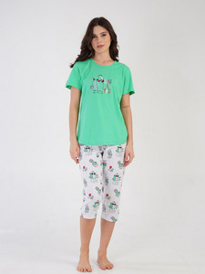 Пижама женская, футболка и капри 212025 6105 / Vienetta Пижама женская, футболка и капри 212025 6105 / Vienetta