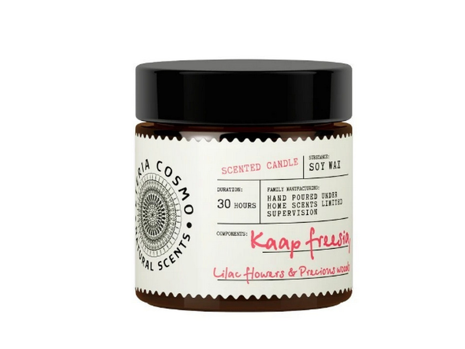 Свеча ароматическая в стекле ETC0221 Фрезия сирень и драгоценное, 88 г / Eteria Cosmo