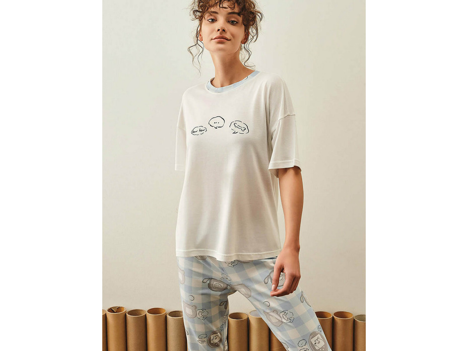 Пижама женская, футболка и капри 27168 / Hays