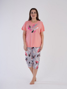 Пижама женская, футболка и капри 212097 0554 Beauty / Vienetta