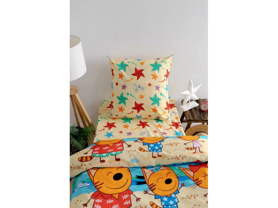 Постельное белье 10276(17) Три кота поплин 1,5 сп / Василиса Постельное белье 10276(17) Три кота поплин 1,5 сп / Василиса