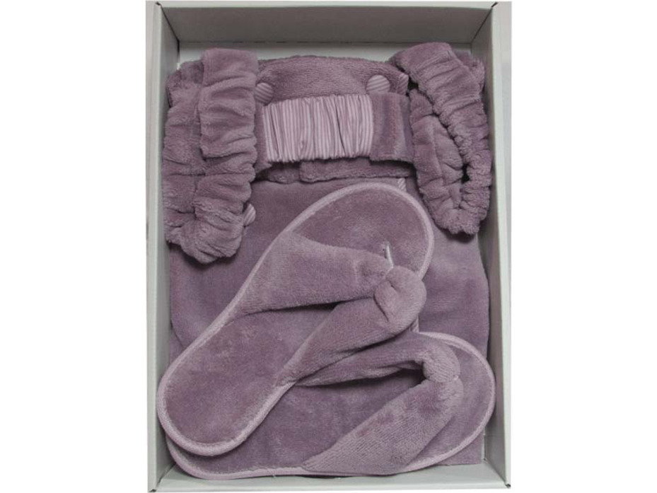 Набор для сауны женский Sauna Skirt (килт, повязка на голову, тапочки) махровый / Maison Dor