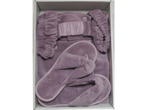 Набор для сауны женский Sauna Skirt (килт, повязка на голову, тапочки) махровый / Maison Dor