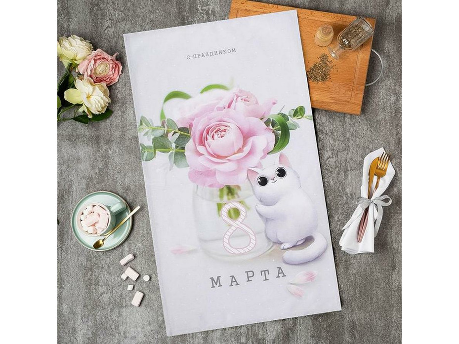 Полотенце 5376700 Котики саржа 40*73 / Этель Полотенце 5376700 Котики саржа 40*73 / Этель