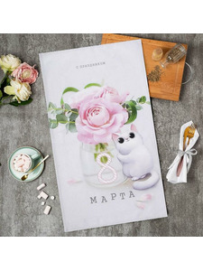 Полотенце 5376700 Котики саржа 40*73 / Этель Полотенце 5376700 Котики саржа 40*73 / Этель