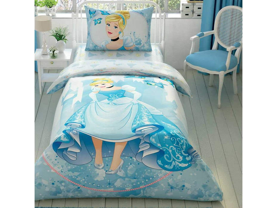 Постельное белье с простыней на резинке Золушка Cindrella Forever Disney ранфорс 1,5 сп / Tac Постельное белье с простыней на резинке Золушка Cindrella Forever Disney ранфорс 1,5 сп / Tac