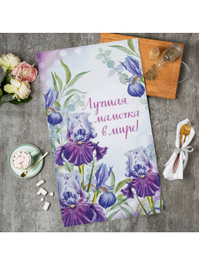 Полотенце 4682706 Лучшая мамочка в мире саржа 40*73 / Этель