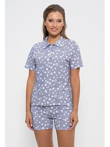 Пижама женская, рубашка и шорты 956 / Cleo Пижама женская, рубашка и шорты 956 / Cleo
